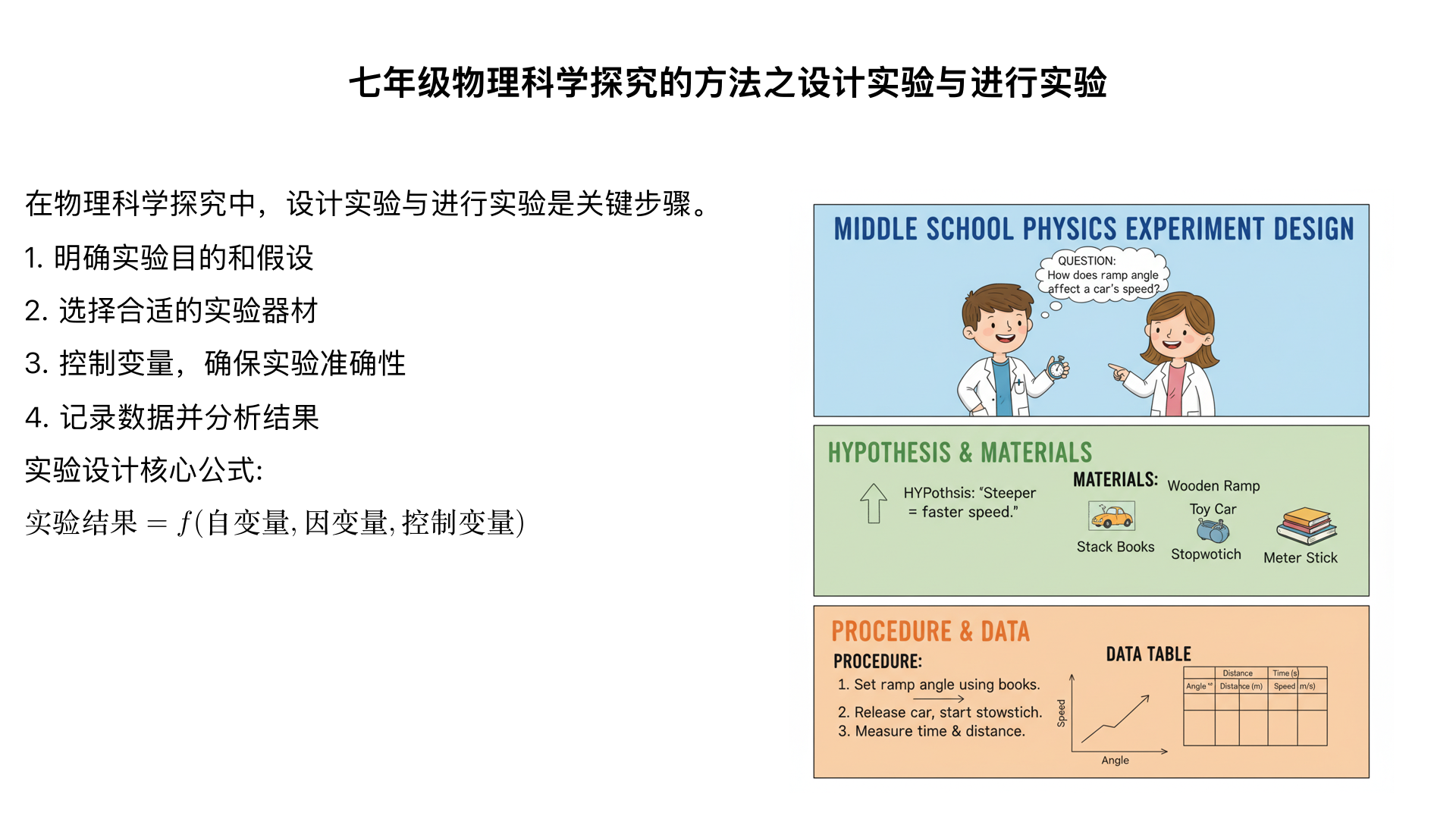 七年级物理科学探究的方法之设计实验与进行实验