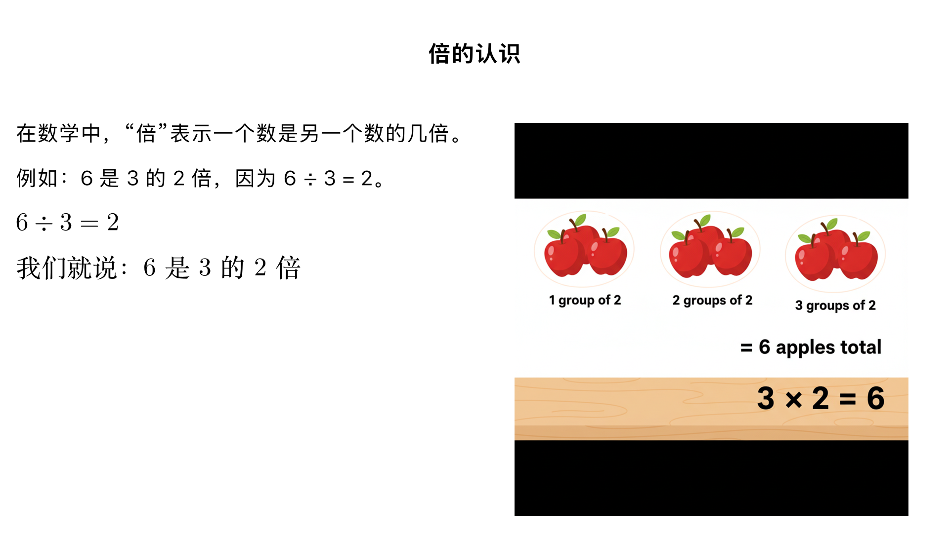 小学三年级数学数与代数之倍的认识