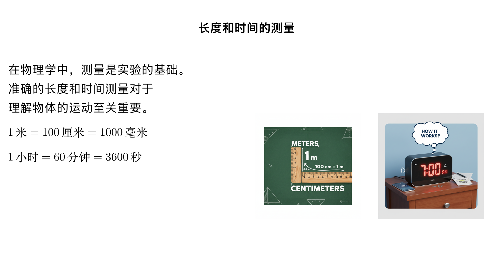 初中物理/机械运动/长度和时间的测量