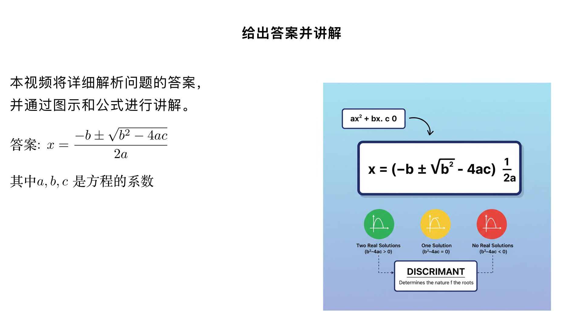 给出答案并讲解
