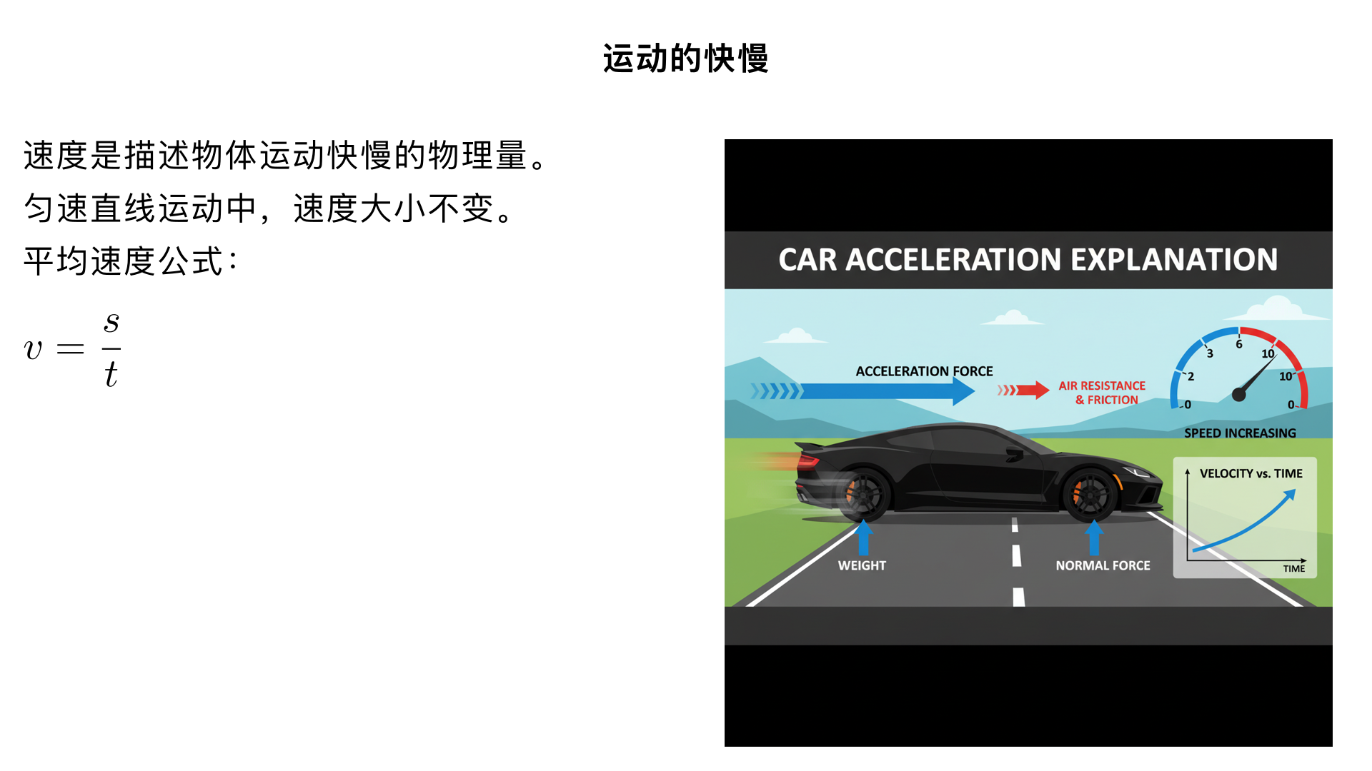 初中物理/机械运动/运动的快慢