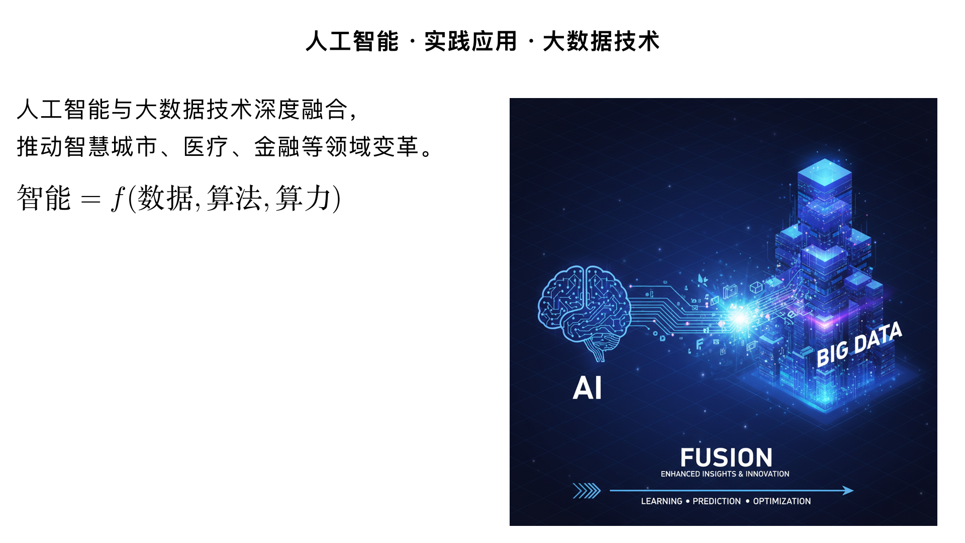 人工智能/实践应用/大数据技术