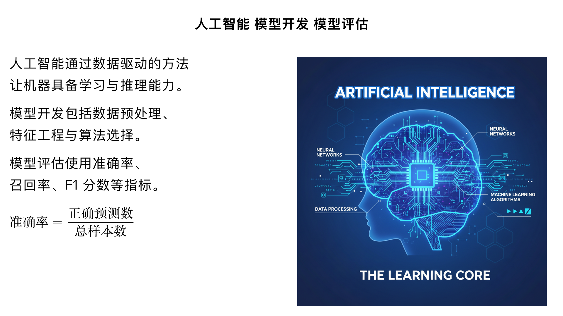 人工智能/模型开发/模型评估
