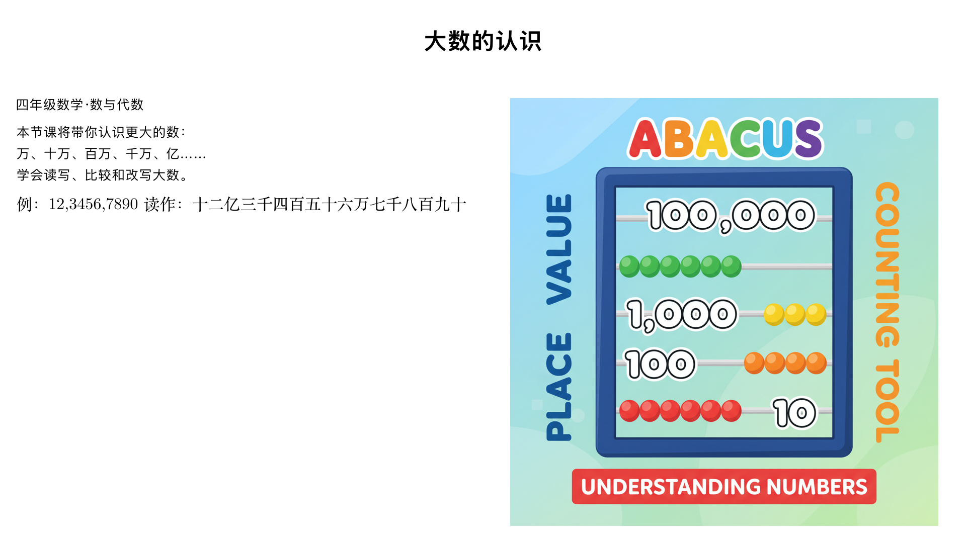 四年级数学/数与代数/大数的认识