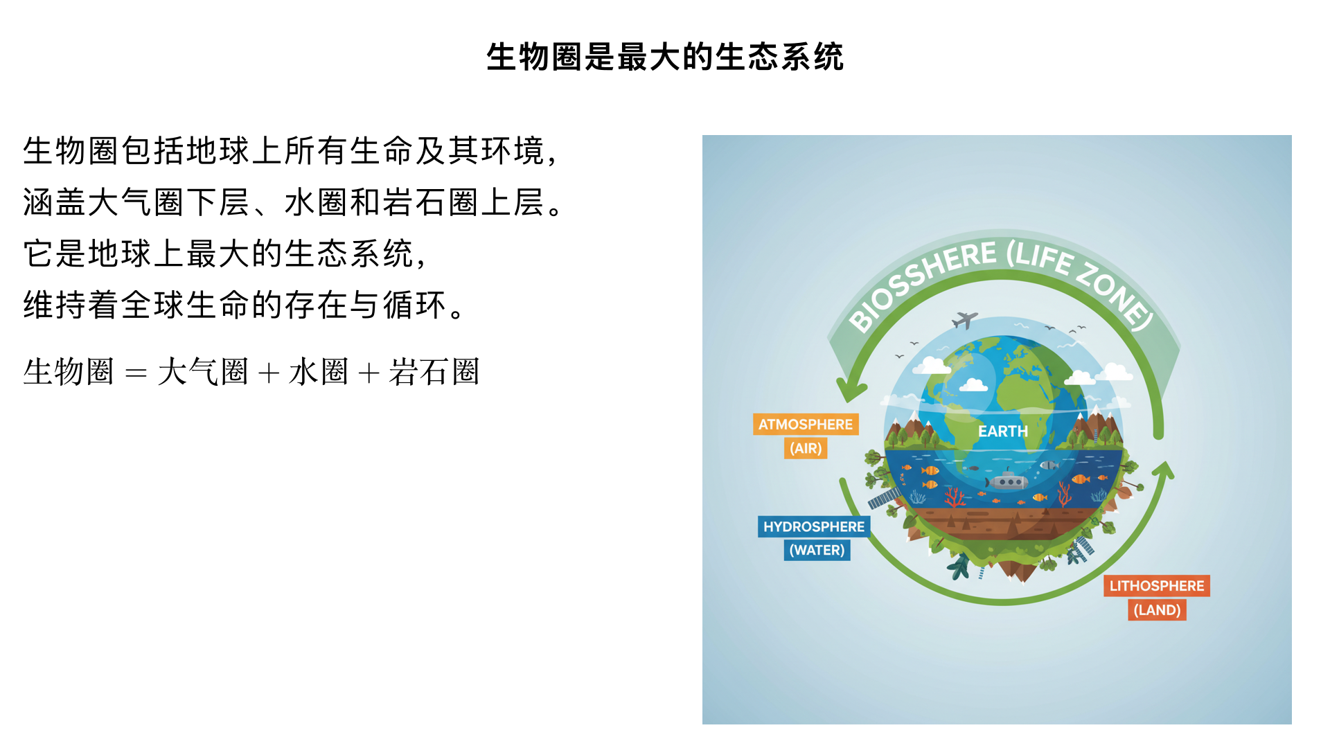 七年级生物/生物和生物圈/了解生物圈/生物圈是最大的生态系统