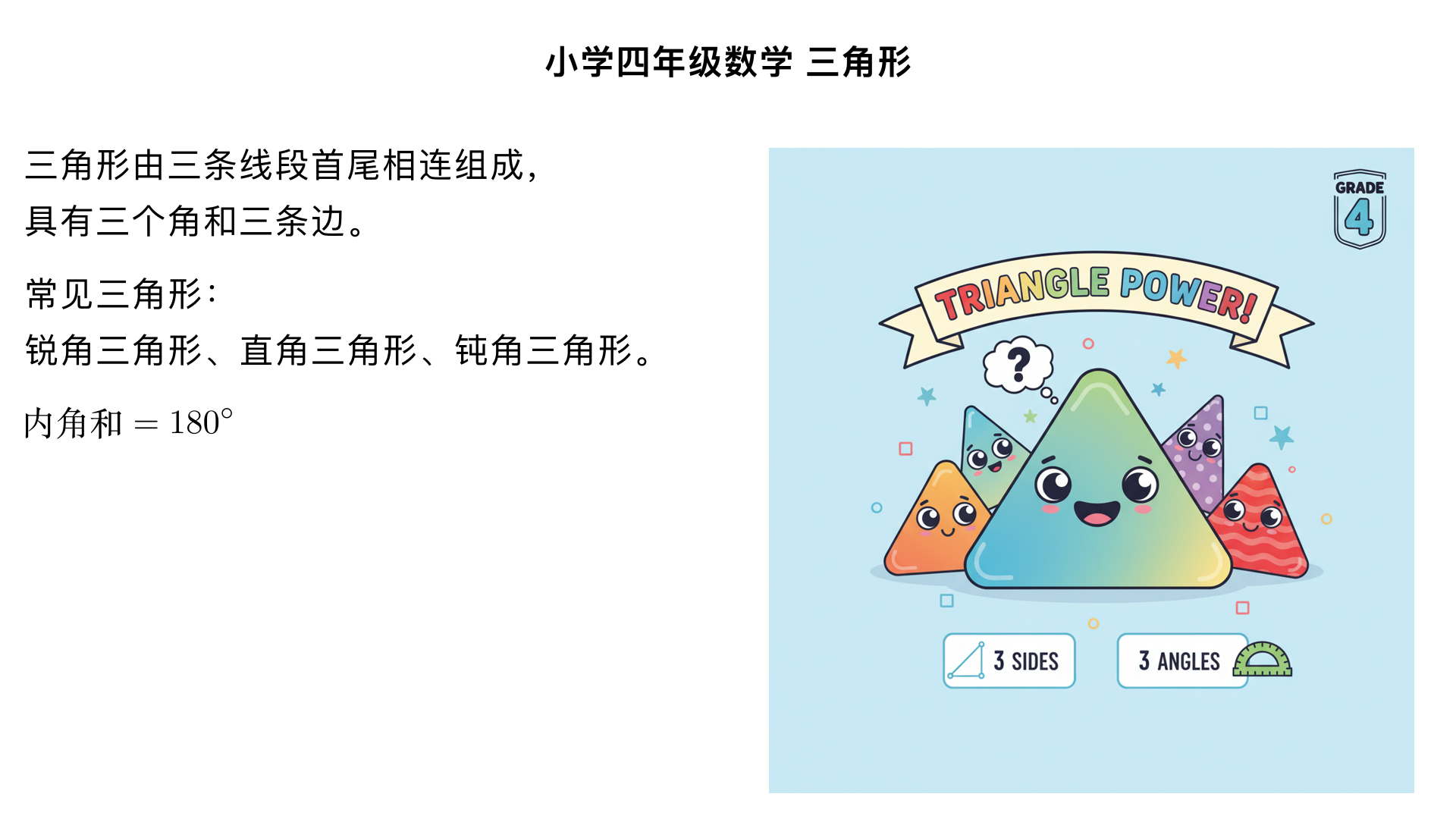 小学四年级数学/三角形