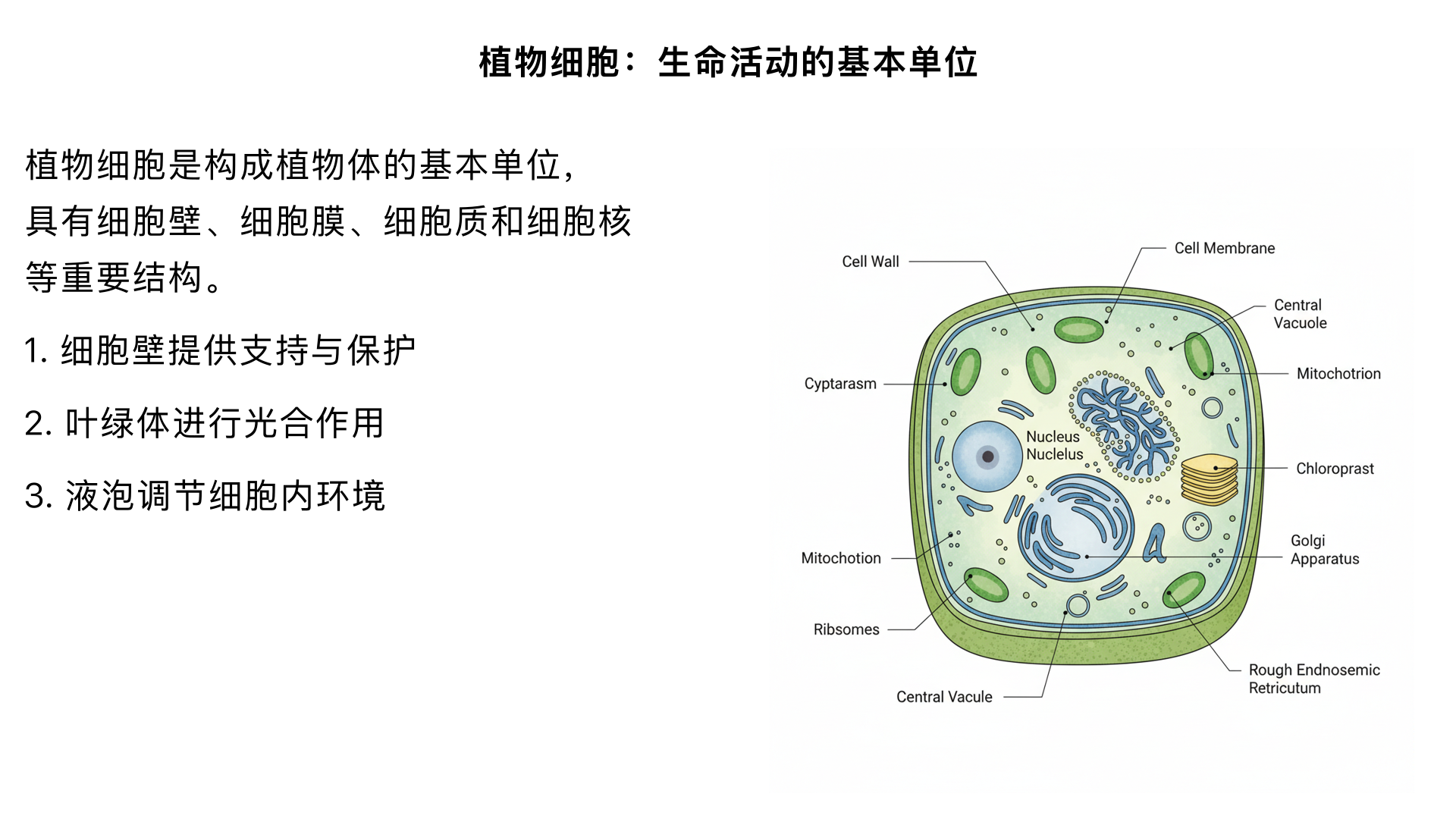 七年级生物/生物体的结构层次/细胞是生命活动的基本单位/植物细胞
