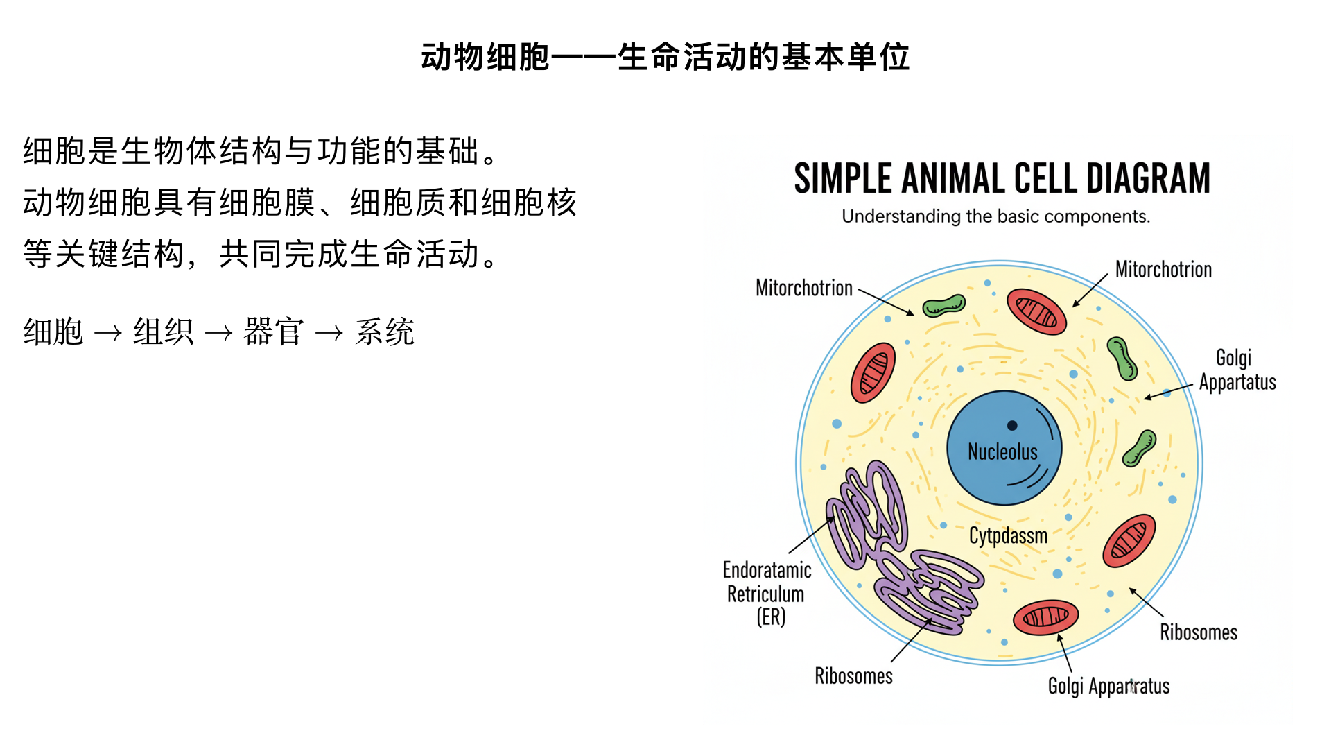 七年级生物/生物体的结构层次/细胞是生命活动的基本单位/动物细胞