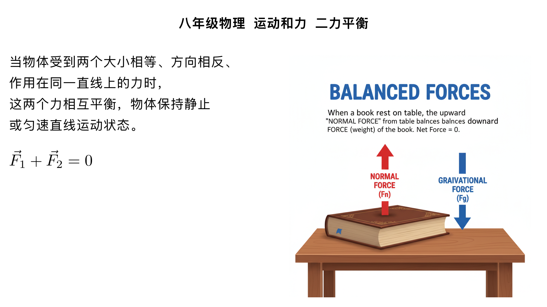 八年级物理/运动和力/二力平衡（时间一分钟以上）