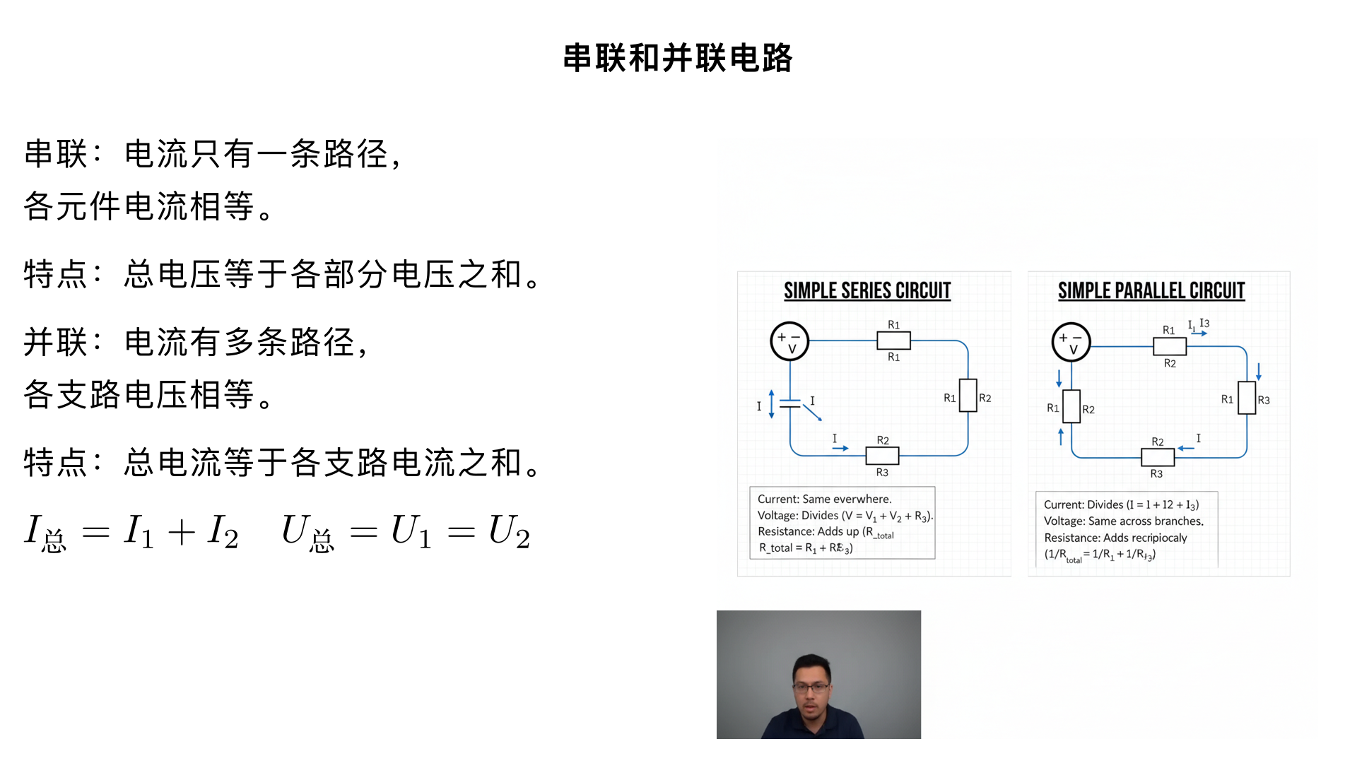 九年级物理/电流和电路/串联和并联（生成一个一分钟以上的科普视频）

