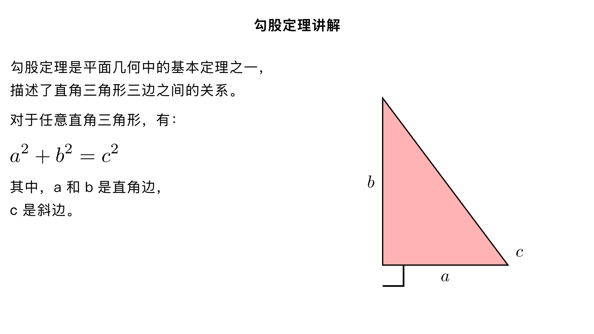 请讲解下勾股定理
